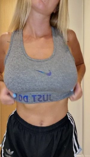 Did You Think My Bust Would Be This Big Hidden Under My Sports Bra