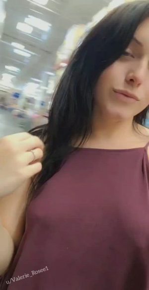 When He Wants To See Your Titties While You’re Shopping With Family [f]